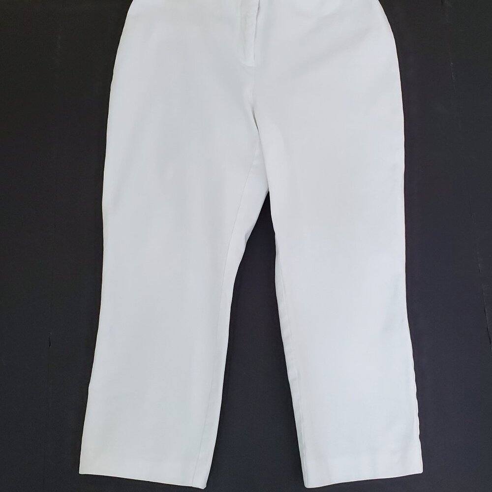 Women’s Alfani Cropped Pants White Mid-Rise Size 10
